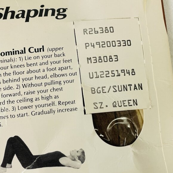 2 Pairs Vintage Slenderalls Control Top Pantyhose Queen Size Suntan - Picture 6 of 6
